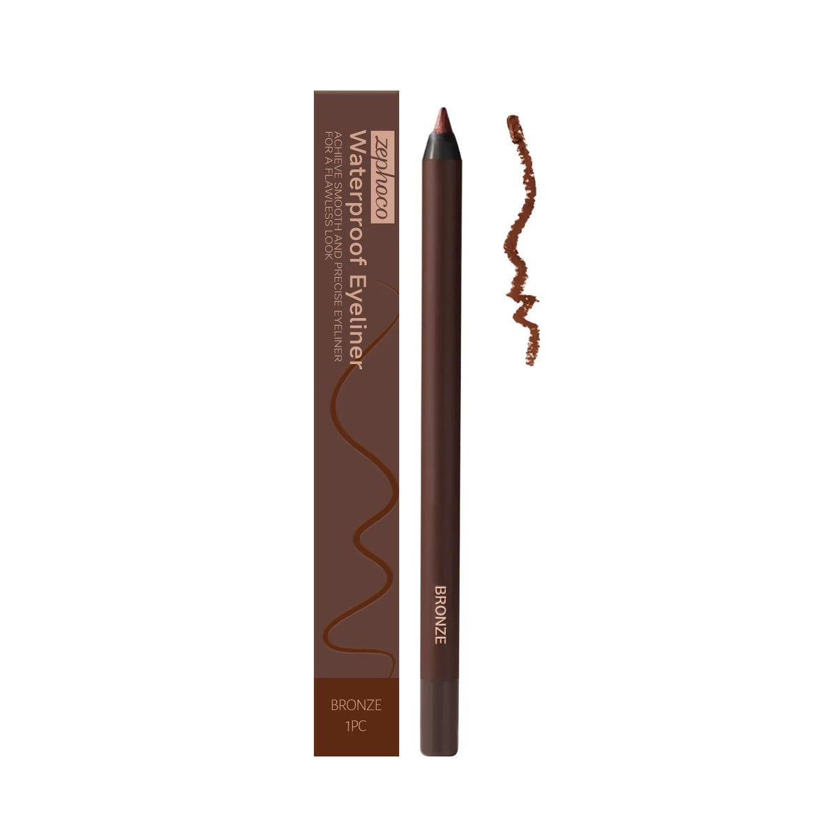 Zephoco Brown Eyeliner Pencil Waterproof Sweatproof Long Lasting Easy to Color Smooth Soft Gel Eyeliner Pencil Eye Makeup Set Pi-Mart
