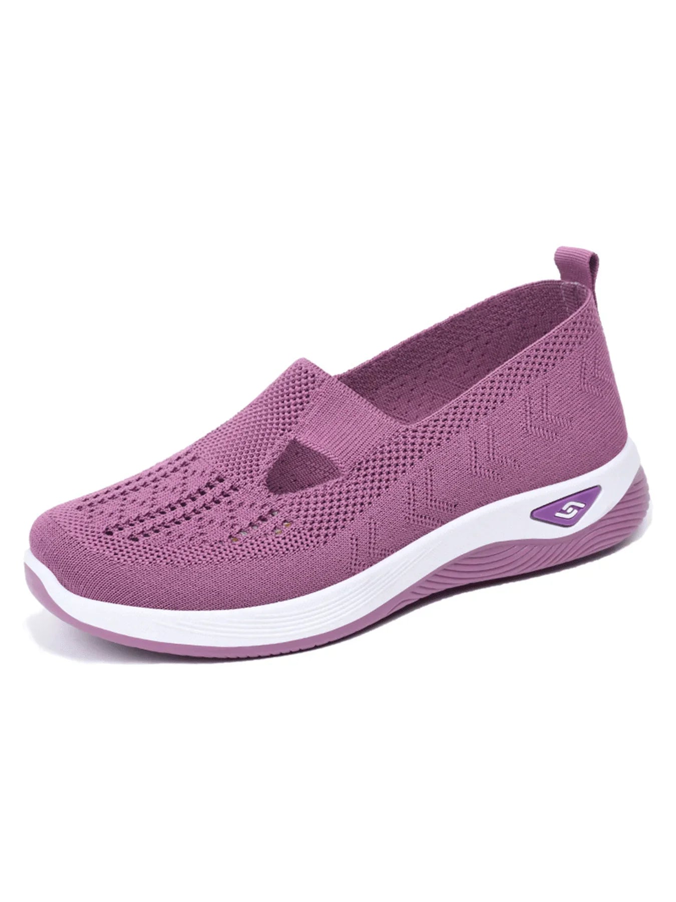 Women's shoes Solid Color Breathable Sneakers, casual sneaker women's summer sneakers, Low-top Knitted Casual Shoes Mom Shoes LadyShow.Store