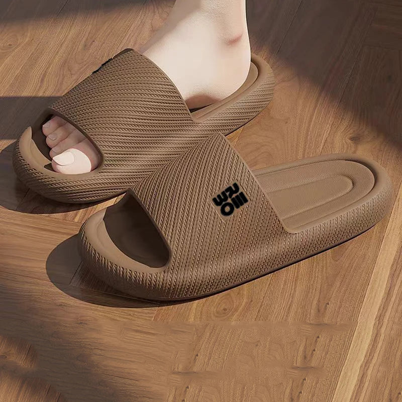 Summer Fashion Slippers Men Shoes Cloud Slippers For Men Home Flat Sandals Massage Flip Flops Couples Bathroom Indoor Slides Pi-Mart