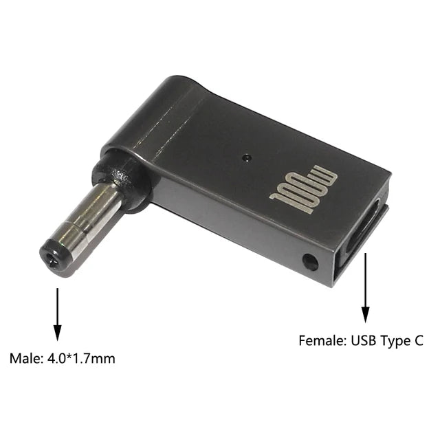 100W USB Type C Fast Charging Adapter Plug Connector Universal USB C Laptop Charger Converter for Dell Asus Hp Acer Lenovo Pi-Mart