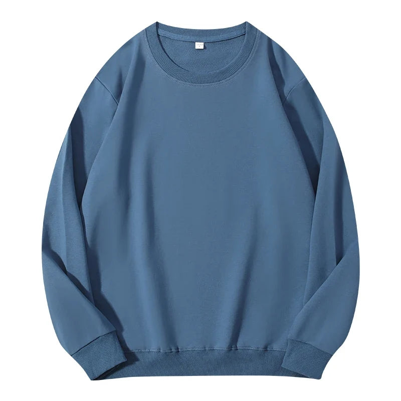 Autumn O-Neck Cotton Women's Sweatshirt Hoodies Basic Loose Casual Women Pullover Solid Sweatshirt Ladies Tops Factory Wholesale LadyShow.Store