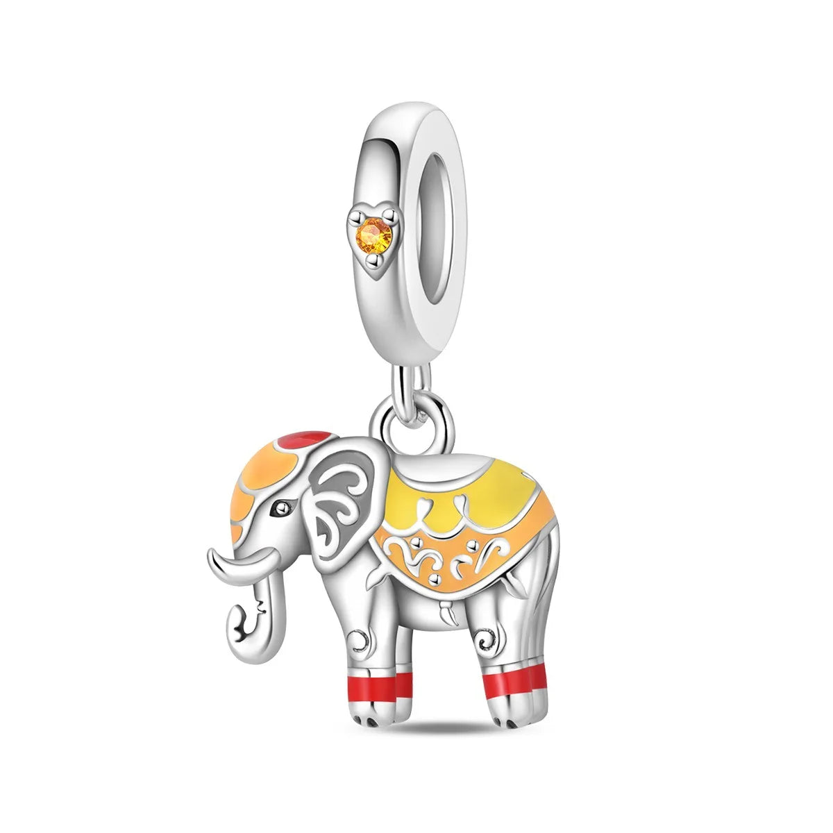 Attractive pendant featuring an animal - a baby elephant, a cat, a swan. Beaded DIY jewelry for a bracelet accessory. Pi-Mart