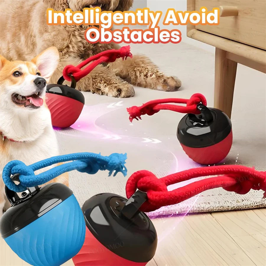 Intelligent Dog Toy Ball Electronic Interactive Cat Toy Usb Automatic Moving Bouncing Ball For Large Medium Dog Holiday Pet Gift Pi-Mart
