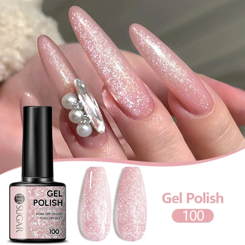 UR SUGAR 7ML Nail Gel Fresh Macaron 107 Colors All For Manicure Semi Permanent Soak Off LED UV Long-Lasting Nail Art Varnish Tri Light Beauty