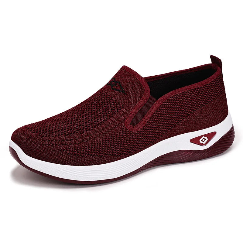 Women's Shoes Spring and Autumn New Mesh Breathable Casual Shoes Outdoor Lightweight Non-slip Wedge Heel Thick-soled Sneakers Pi-Mart