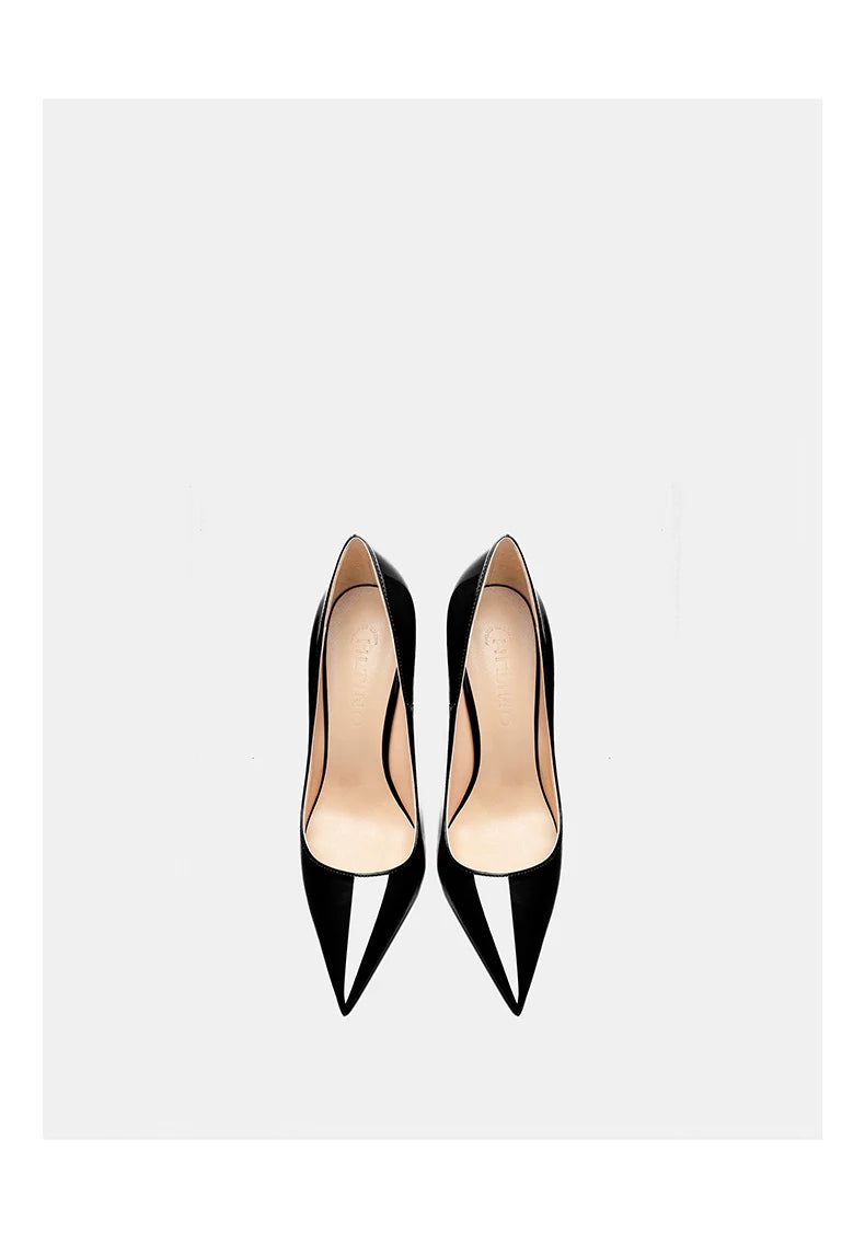 Women heels 2026 leather Heels for women Luxury Brand Pumps Red sole Pointed Toe High Heels Elegant Stiletto Ladies Prom Shoes Pi-Mart