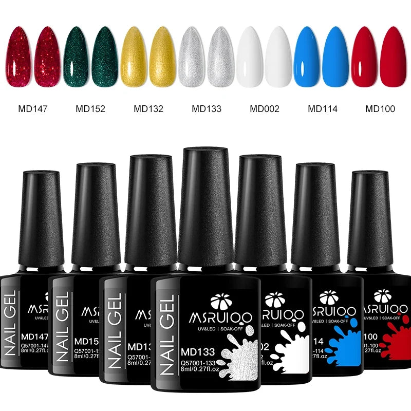 7pc Nail Gel Polish Set DIY Nail Art Design All For Decoration Soak Off UV Gel Long Lasting Manicure Painting Gel Vernis Kits Tri Light Beauty