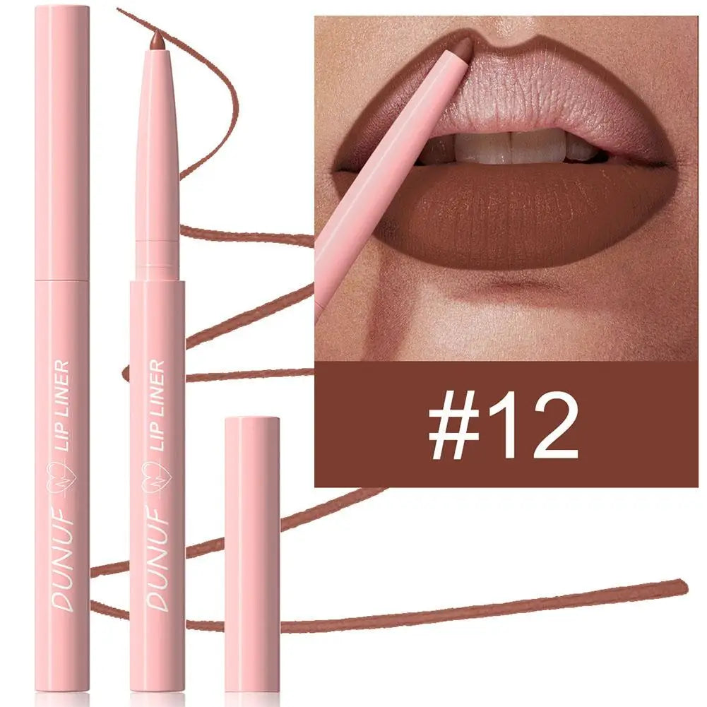 6Pcs Velvet Matte Lip Liner Pencil Set High Pigment Smooth Silky Texture Easy to Color & Define Lip Contours Daily Lip Makeup Pi-Mart