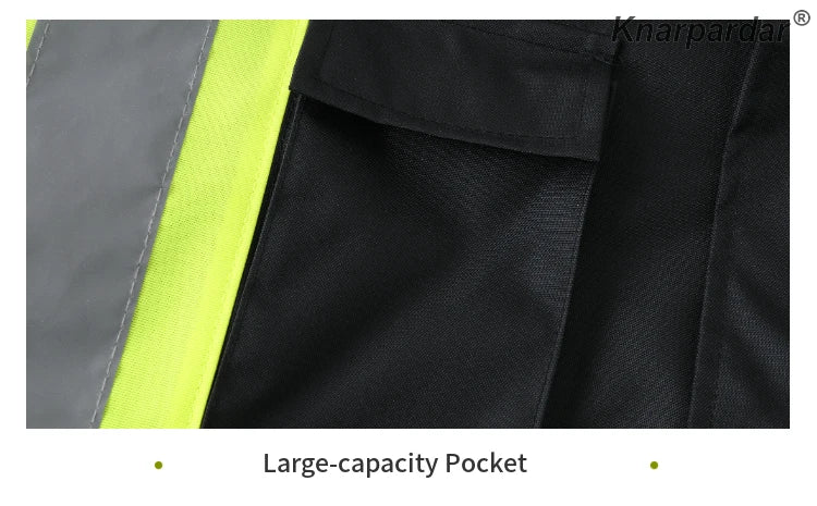 Winter Black Jacket High Visibility Warm Jacket for Men With Customized Logo Waterproof Jacket Reflective Parka Jacket Workwear Pi-Mart