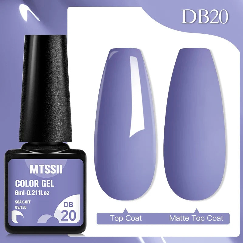 Mtssii 6ML Chocolate Color Gel Nail Polish Brown Semi Permanent UV Gel Autumn Winter Popular Soak Off Nail Art Gel Varnishes Tri Light Beauty