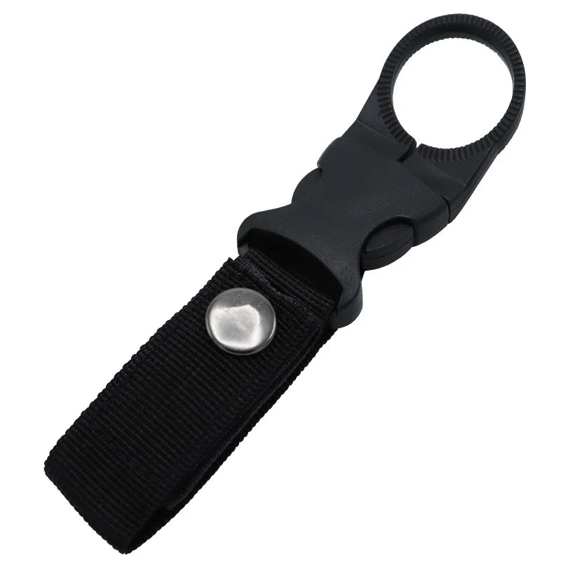 Webbing Water Bottle Holder Climbing Carabiner Belt Backpack Hanger Hooks Clip Multifunction Water Bottle Nylon Buckle Hook Clip Pi-Mart