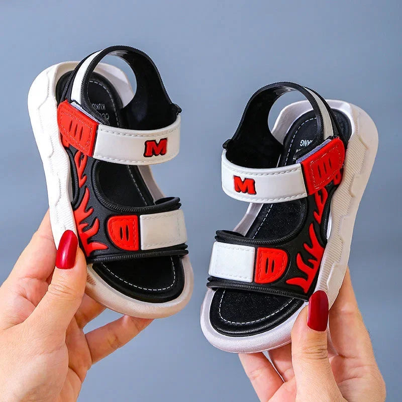 Summer Baby Sandals Solid Color Baby Boy Sandals Soft Sole Anti-slip Boys Girls Sandals Toddler Baby Shoes Beach 2-12 Years LadyShow.Store