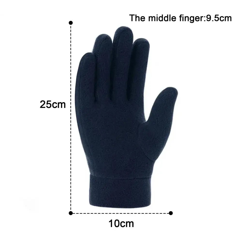 1 Pair Winter Polar Fleece Gloves Men Women Warm Outdoor Cycling Driving Gloves Windproof Non-Slip Soft Thickened Male Gloves Pi-Mart