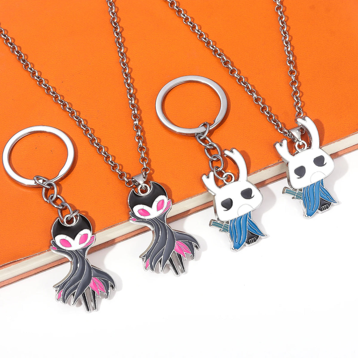 Game Hollow Knight Keychain The Grimm Theater Master Metal Keychain Pendant Game Peripheral Jewelry Unisex Keychain Pendant Pi-Mart