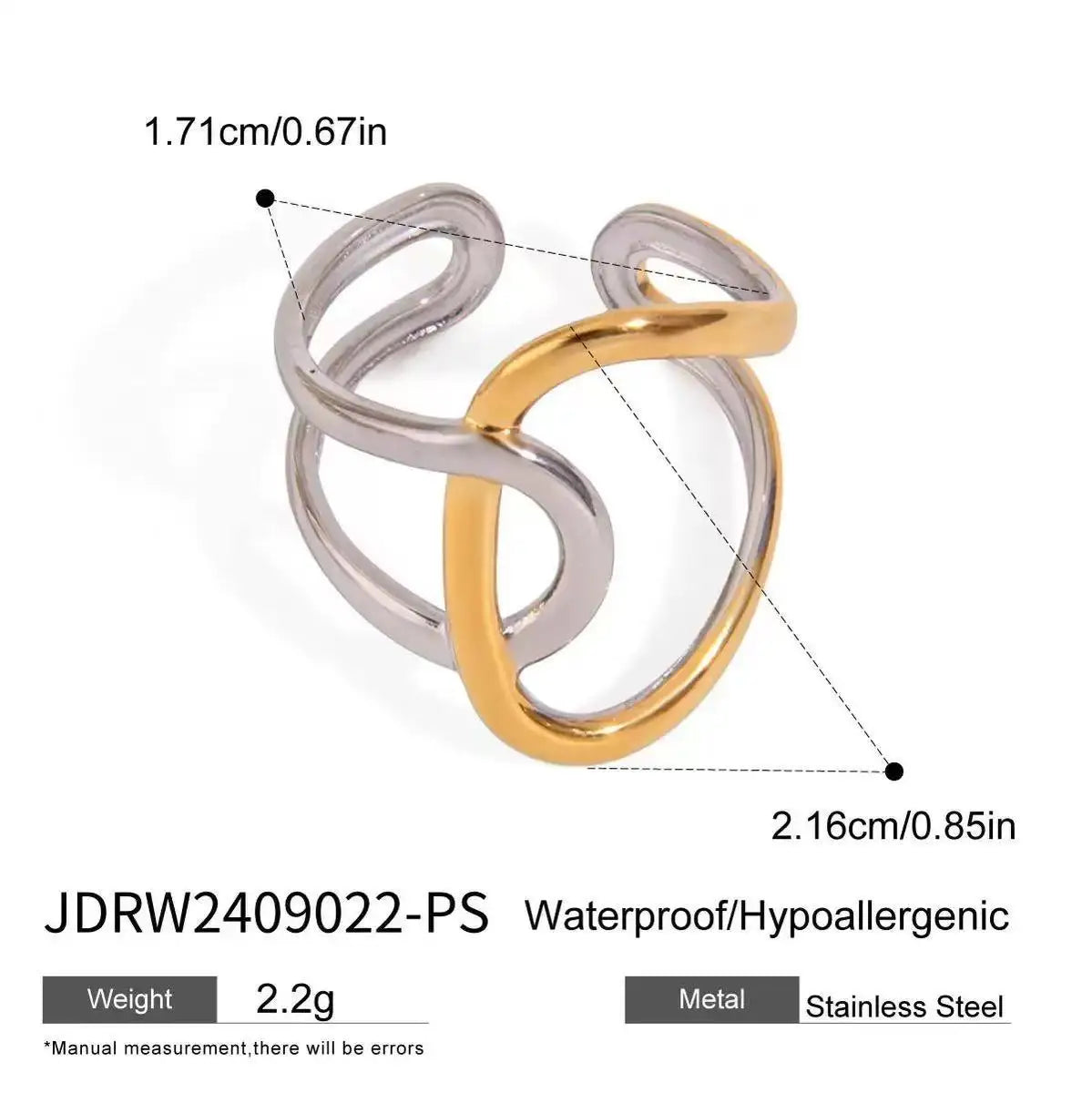 High End Waterproof Hollow Stainless Steel Finger Ring Trendy for Women Personalize Jewelry Wholesale Pi-Mart