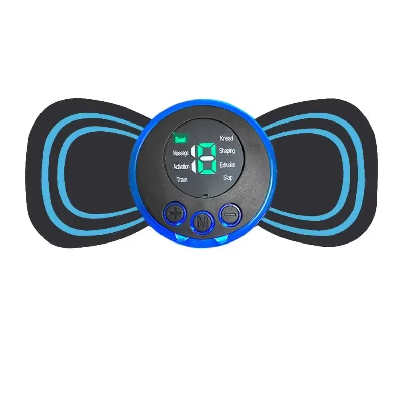 Electric Muscle Massager Set EMS Neck Massage Machine with8 Modes And 19 Strength Levels Portable Vibrating Treatment Instrument Tri Light Beauty