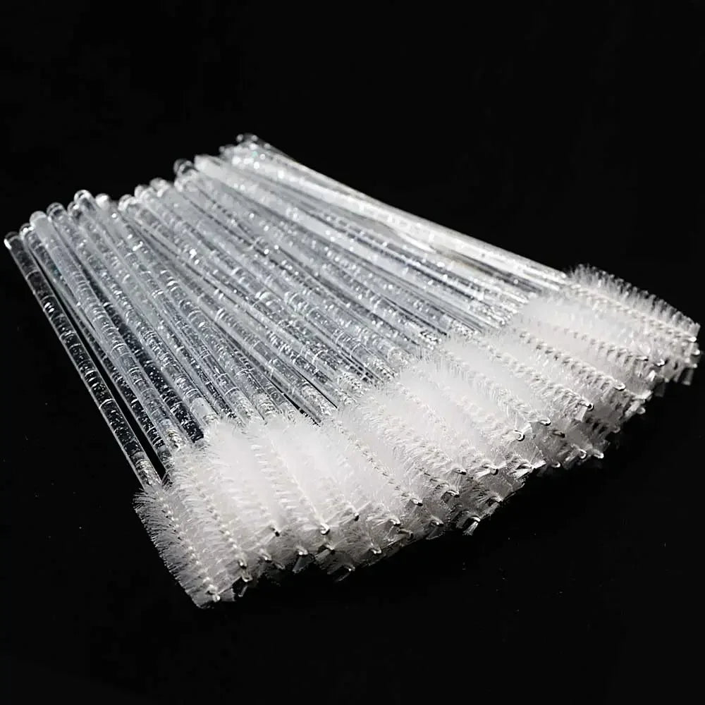 Disposable Crystal Eyelashes Brush Comb 50Pcs Eye Lashes Extension Mascara Wands Makeup Professional Makeup Beauty Tool LadyShow.Store