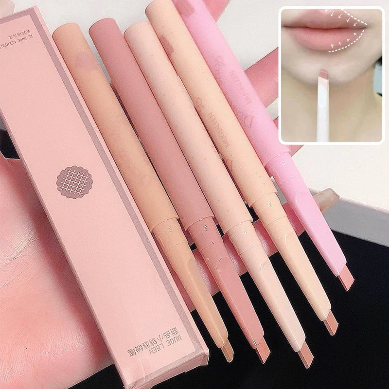 Dessert Lip Liner Automatic rotating waterproof lasting no color outline lip lipstick pen LadyShow.Store
