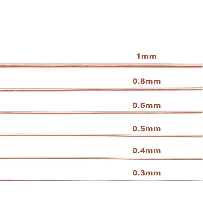 1-10M Bare Copper Wire Copper Wire T2 Copper Coil Conductive Copper Wire,  Bare Line Diameter 0.1/0.15/0.2/0.3/0.4/0.5-5mm Pi-Mart