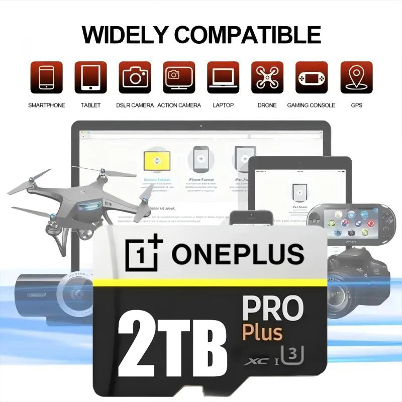OnePlus 512GB Memory Card 1TB 2TB High Speed Full HD Video Mini SD Card 256GB 128GB Newest Micro Card For Phone Computer Camera Pi-Mart