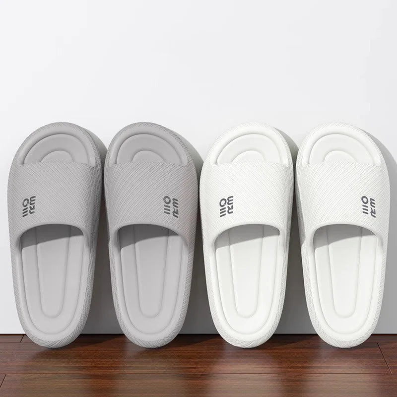 Summer Fashion Slippers Men Shoes Cloud Slippers For Men Home Flat Sandals Massage Flip Flops Couples Bathroom Indoor Slides Pi-Mart