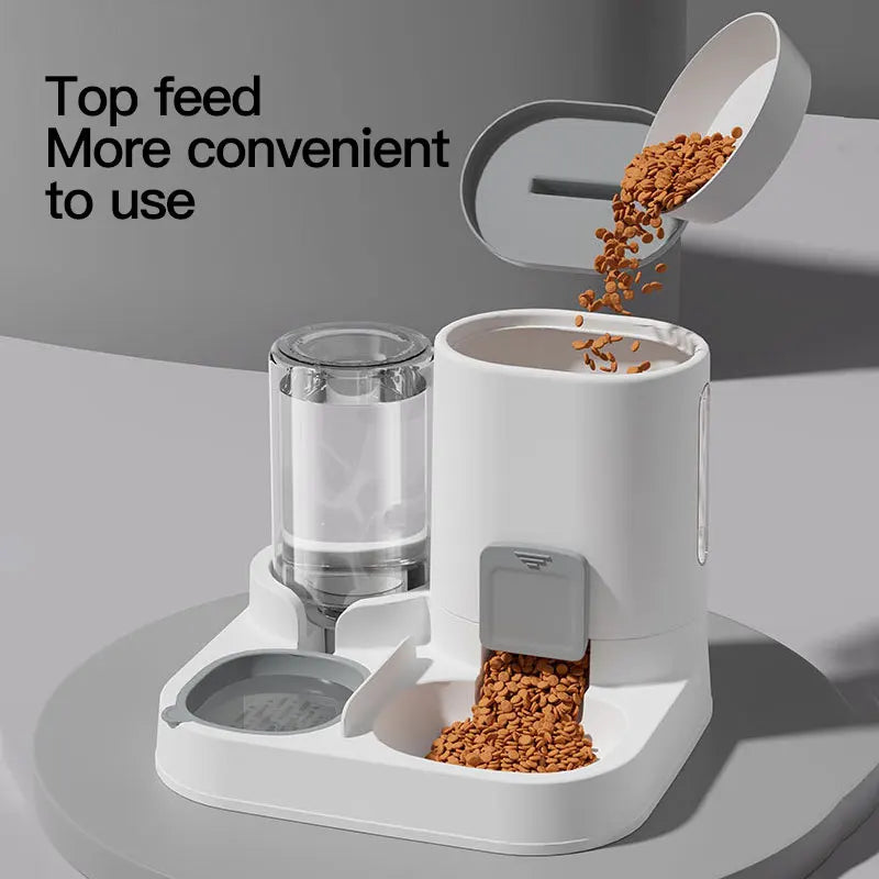 Automatic Gravity Cat Water Dispenser Feeder Spill-Proof Large Capacity One-Piece Design Pet Supplies Pi-Mart