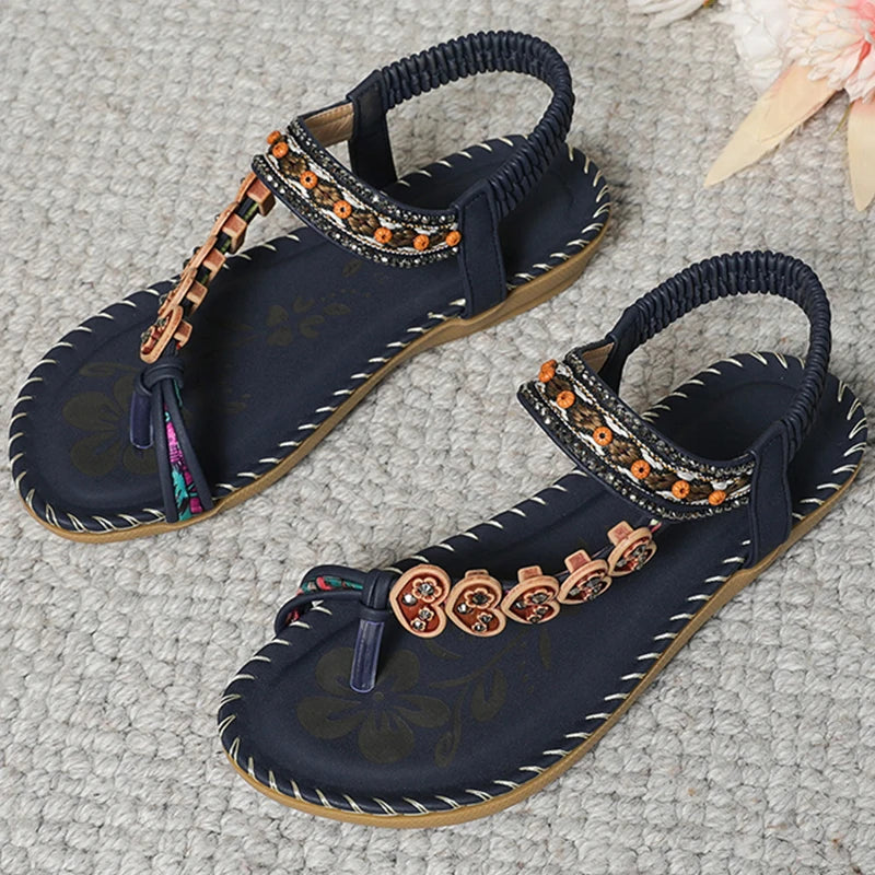 Women's Sandals Bohemia Style Sandals Summer 2026 Shoes For Woman Flip Flops Beach Summer Shoes Women Low Heels Footwear Pi-Mart