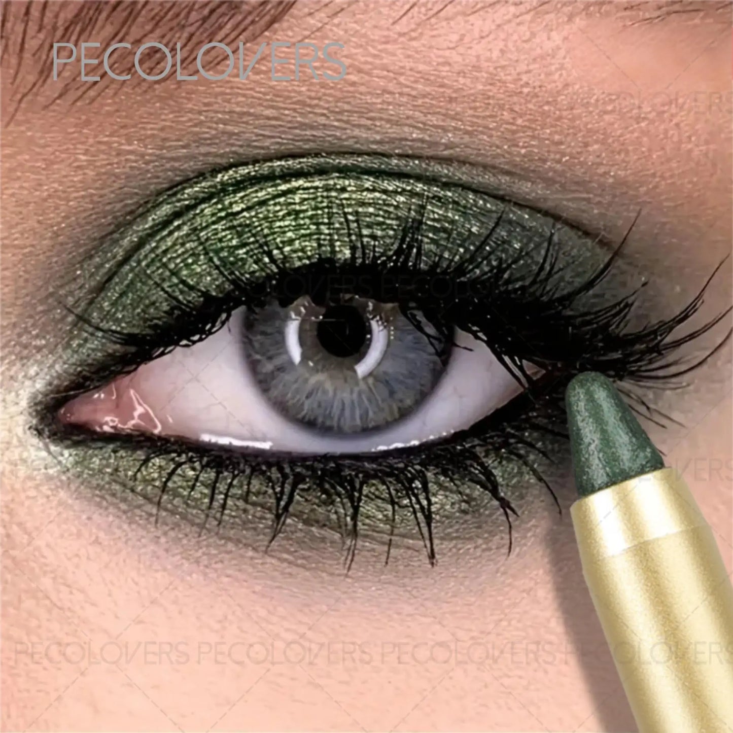 Smudge-Proof & Waterproof Eyeshadow Stick,Dual-Ended Eye with Shadow Stick,Sponge Brush,Glitter & Matte Finishes Tri Light Beauty