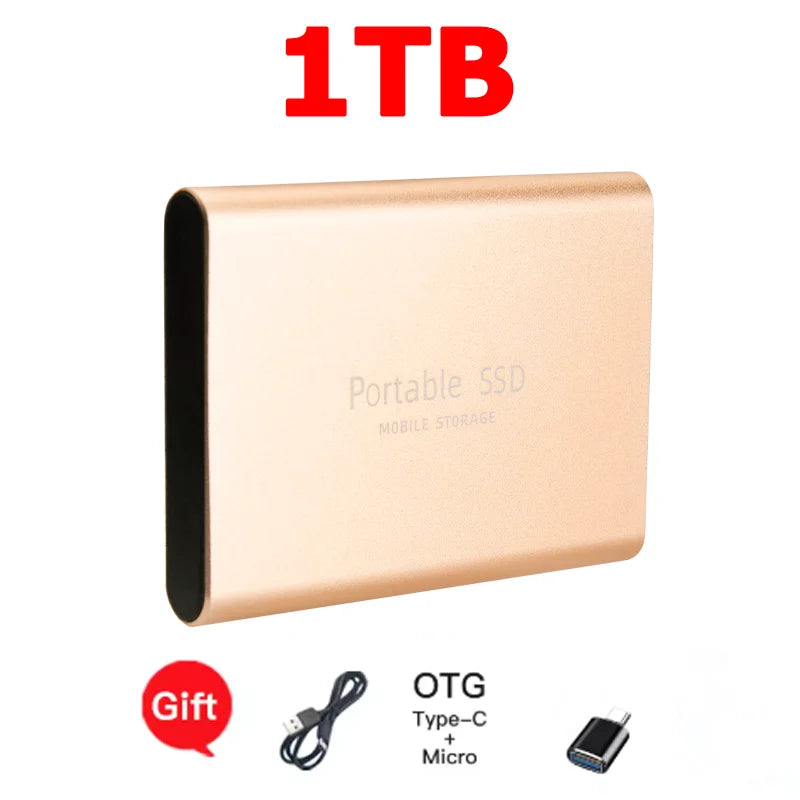 Reliable Slim Storage Device Portable External SSD 1TB 4TB 16TB 128TB High Speed for Notebook Laptop Computer Pi-Mart