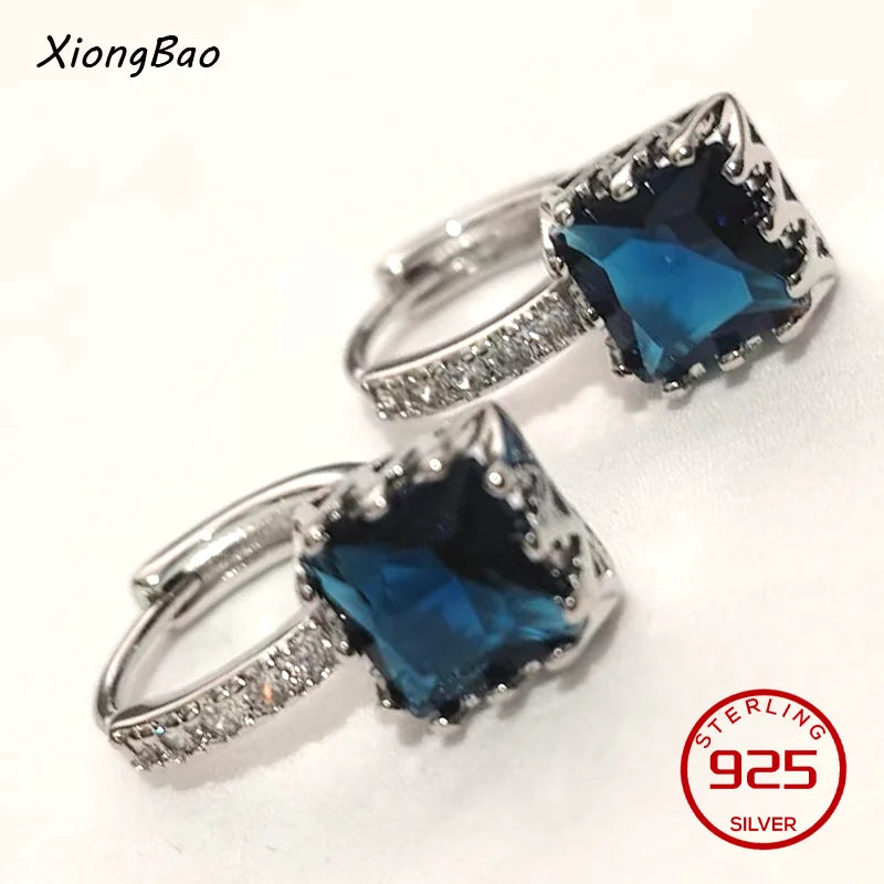 925 Sterling Silver Earrings New Women Elegant Temperament Sterling Anniversary Gift Fashion Jewelry Accessories Geometric Ears Pi-Mart