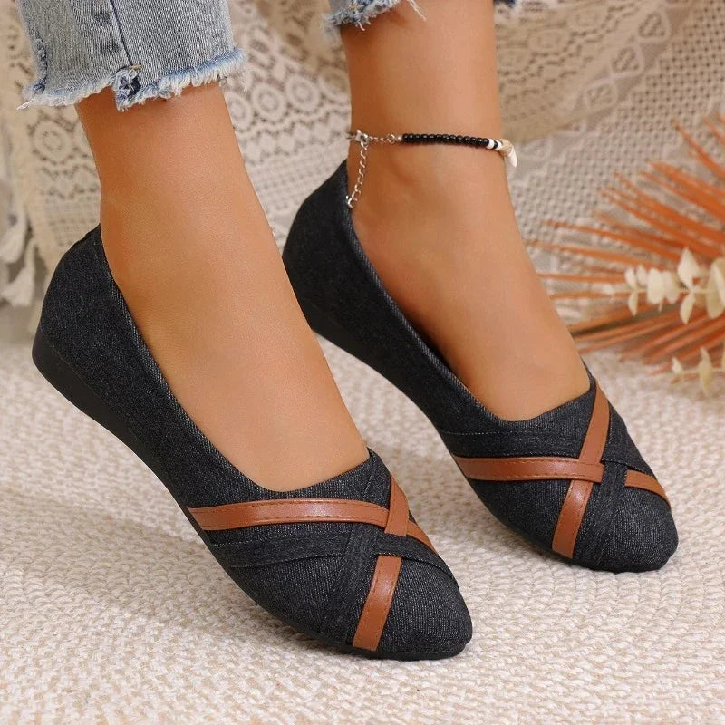 2025 Spring and Autumn New Fashionable Breathable Comfortable Flat Shoes Anti slip Large Women's Shoes Casual Shoes Pi-Mart