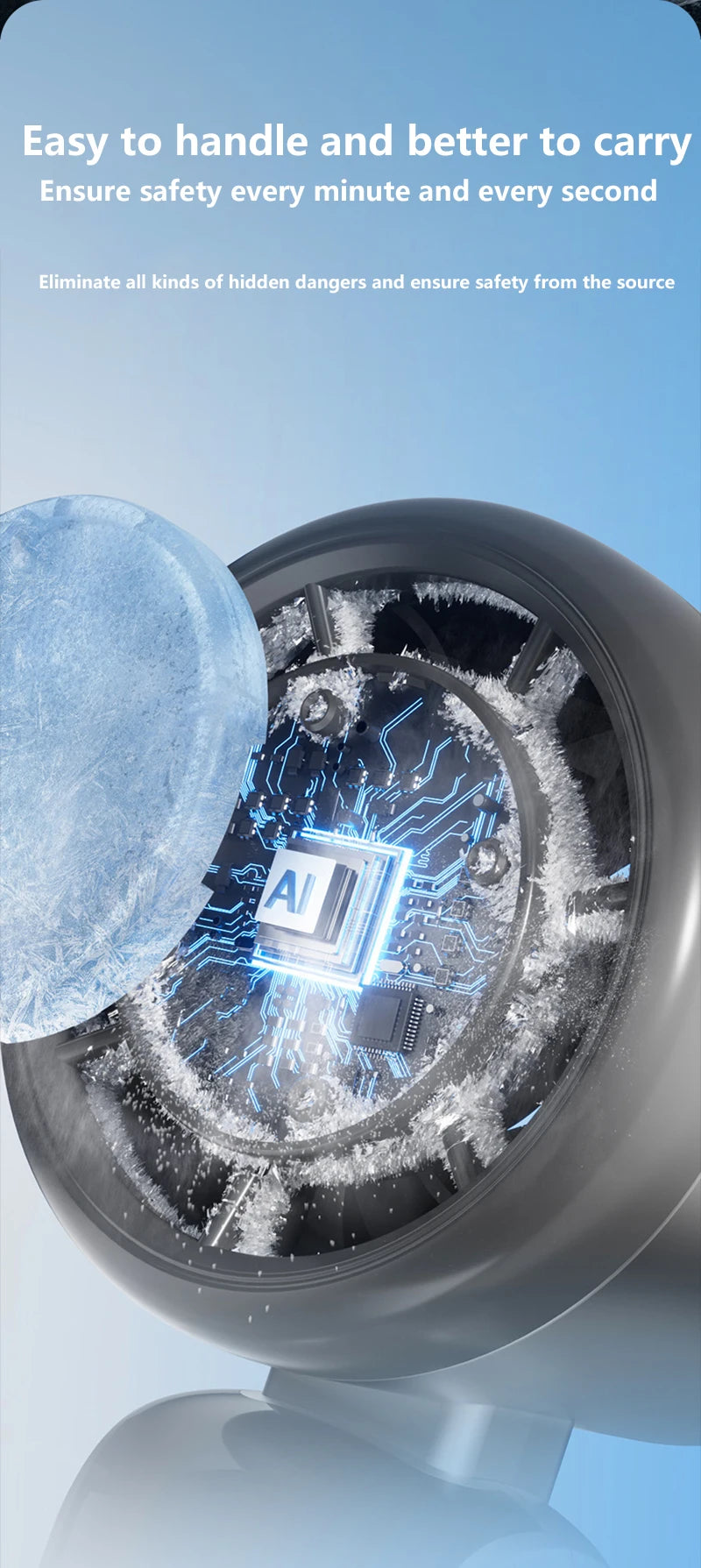 Lenovo Foldable/Hangable USB Desk Fan Ice Cooling Handheld Fan 100 Speeds Turbo Portable for Outdoor Fast Chill Ice Compress New Pi-Mart
