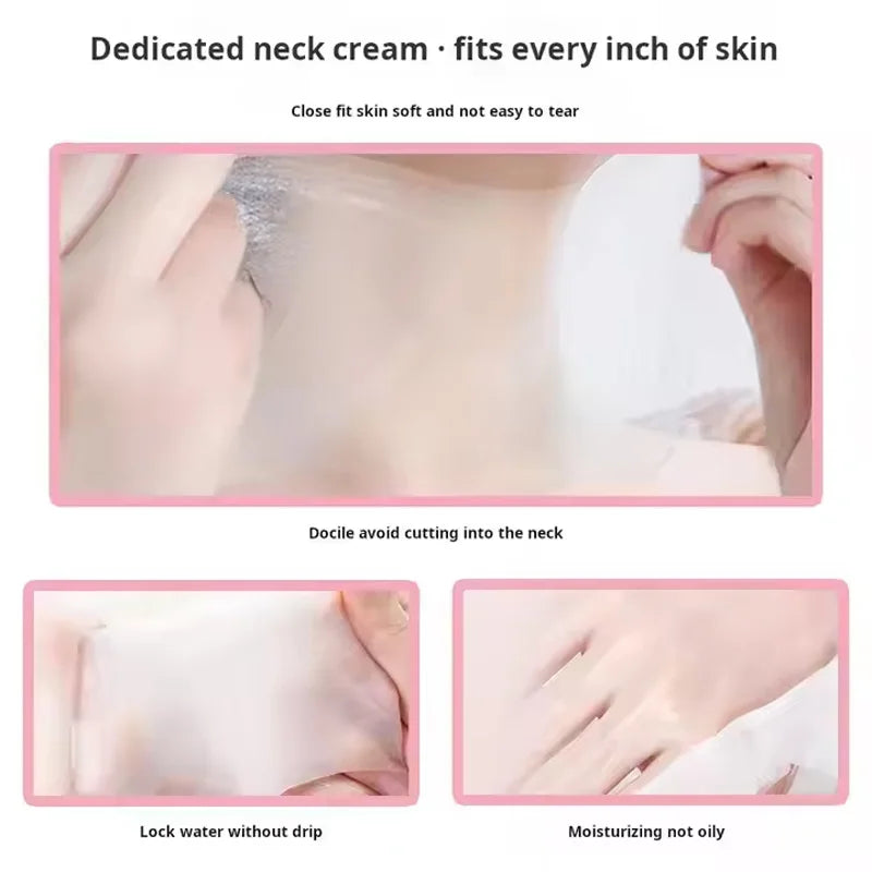 10pcs Goat Milk Neck Mask Collagen Firming Hydrating Crystal Neck Masks Skincare Nourishing Brightening Beauty Necks Skin Care Pi-Mart
