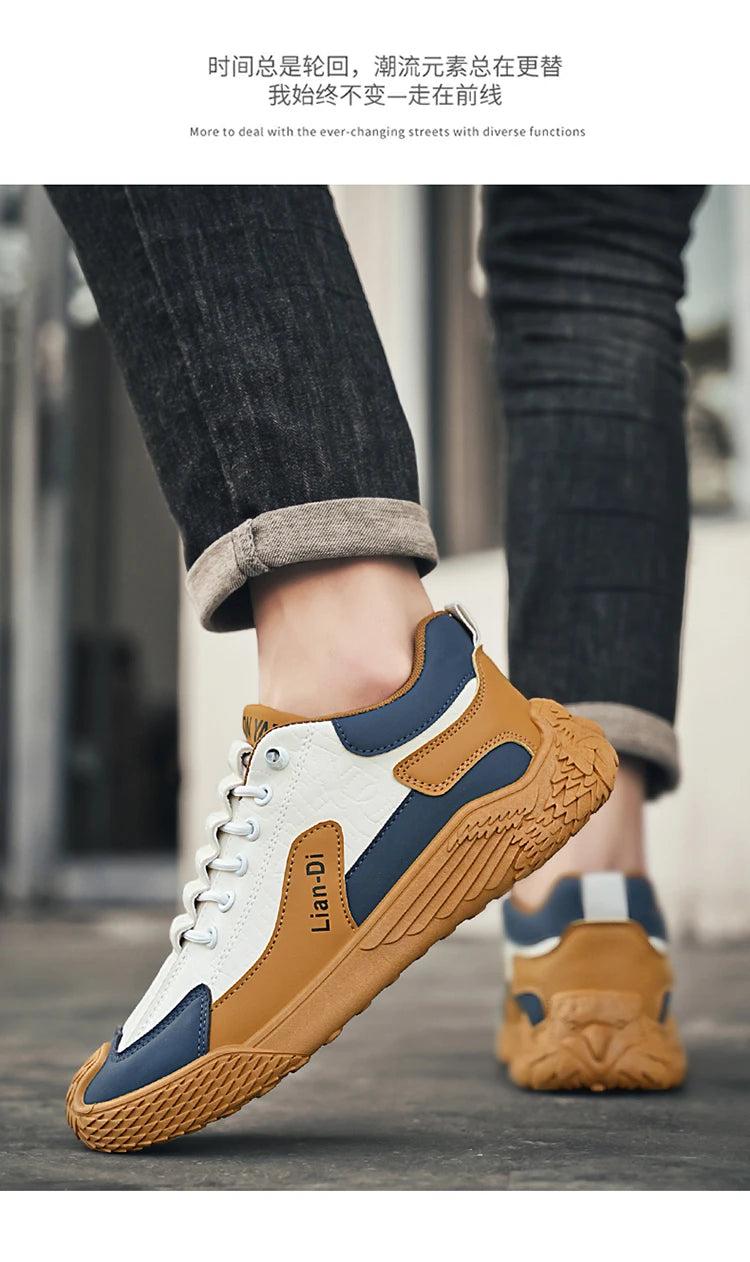 Spring and Autumn Fashion Elastic Band Sneakers for Men, Versatile Trendy Casual Shoes, Student Running Shoes, Soft-Soled Lightweight Men's Shoes Pi-Mart