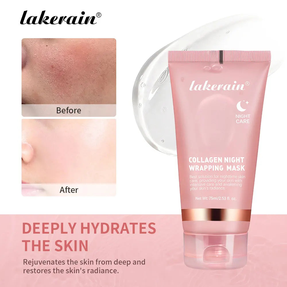 Collagen Wrapping Peel-off Mask Rejuvenation Moisturizing Brightening Korean Face Mask Make Glowy Skin Elasticity Facial Mask Pi-Mart