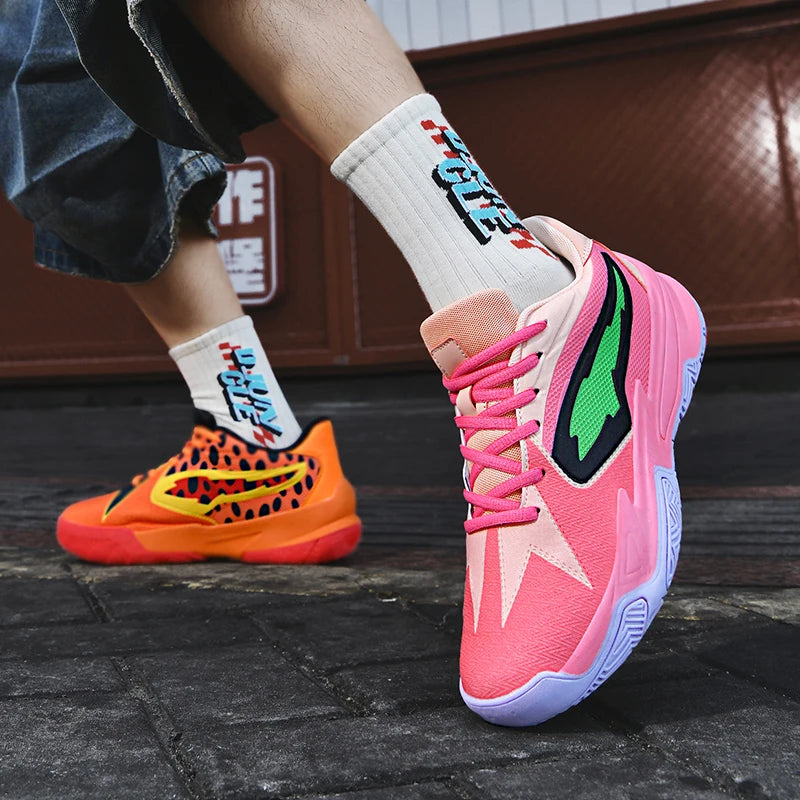 Men's Athletic Basketball Sneakers Breathable Cushioning Non-Slip Wearable Gym Training Running Shoes for Men And Women Pi-Mart