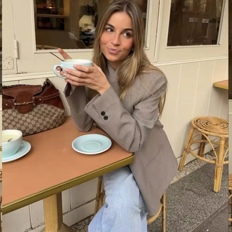 Women's Autumn Blazers Blouse 2026 New Fashion Young Women's Elegant Travel Holiday Jackets Spring Street Sarm Blazers Jackets LadyShow.Store