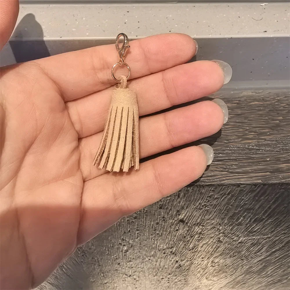 1Pcs Autumn Winter Maillard Tassel Pendant Shoe Charms Leather Flower Shoelace Buckle Sports Shoe Decoration Accessory Buckle Pi-Mart
