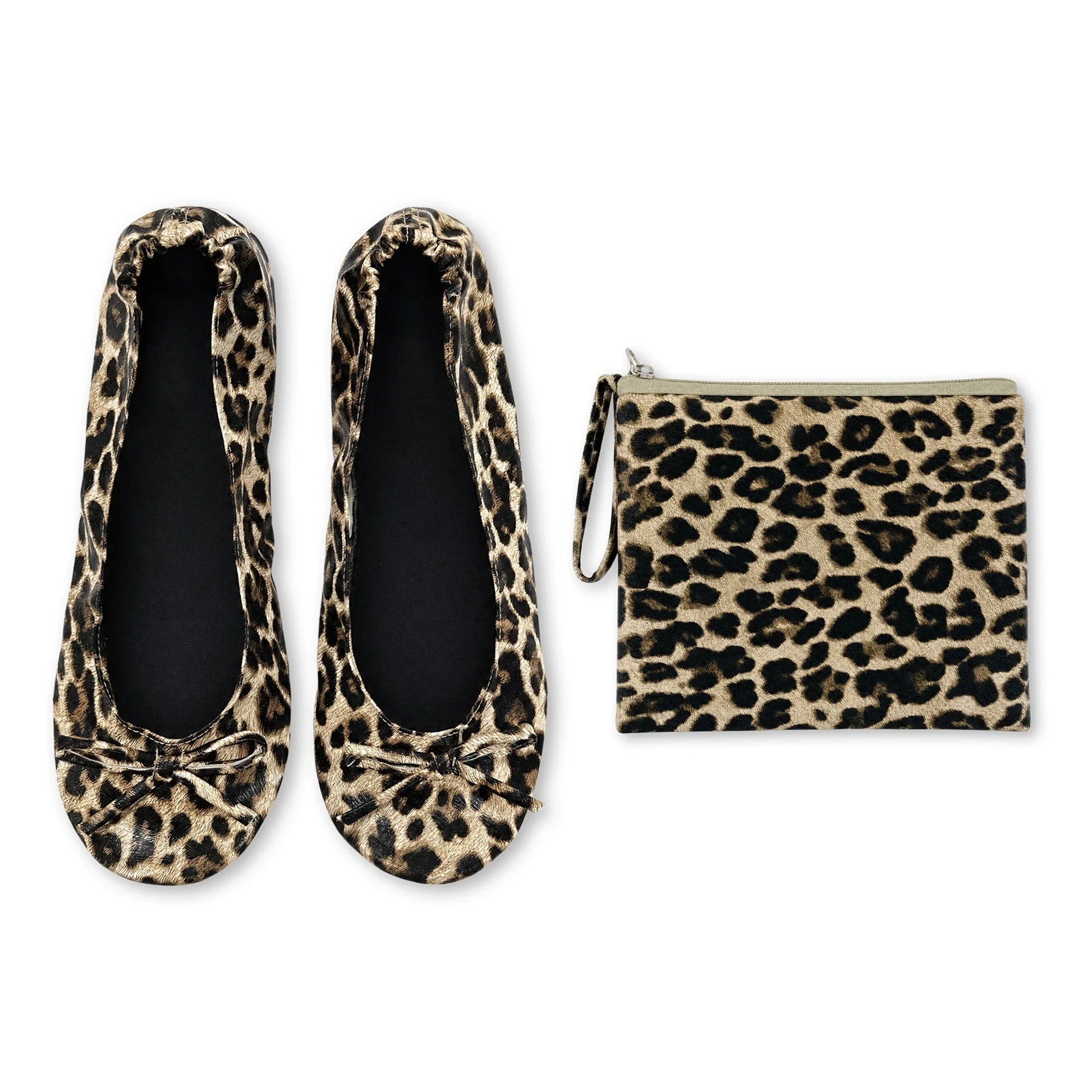 Women's Foldable Portable Ballet Flats Soft Sole Roll Up Slippers Slip OnComfy ancing Flat Shoes for Travel Wedding with Bag LadyShow.Store