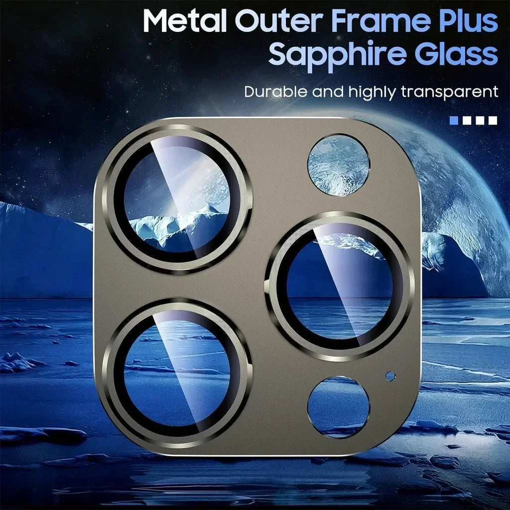 Metal Camera Lens Protector For IPhone 15 16Pro Max Aluminum Alloy Tempered Glass Cover Screen Protector For IPhone 15 16Pro Pi-Mart
