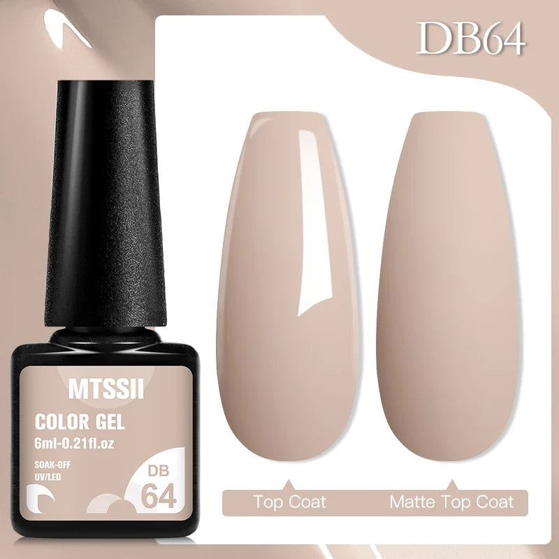 Mtssii 6ML Chocolate Color Gel Nail Polish Brown Semi Permanent UV Gel Autumn Winter Popular Soak Off Nail Art Gel Varnishes Tri Light Beauty