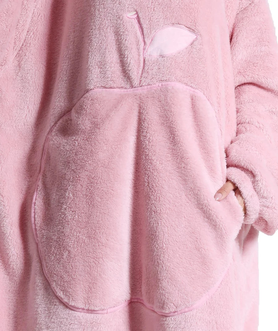 Women Plush Fleece Blanket Men Warm Thick Hoodies Adult Giant TV Blanlets with Sleeves Super Long Cold-proof Homewear Pajamas Pi-Mart