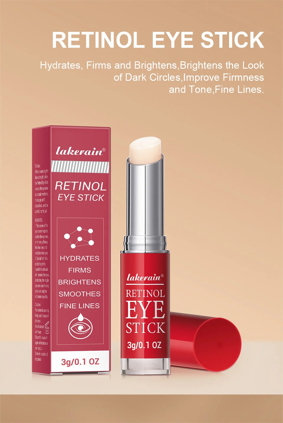 Retinol Eye Cream Lightening Dark Circles Firming Skin Instant Eye Repair Serum Stick for women Women Eyes Care Pi-Mart