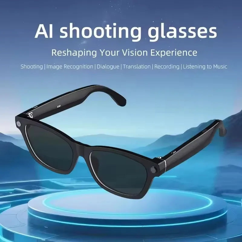 Lenovo AI Smart Glasses AI Translation 8MP HD Camera 4K Shooting Image Bluetooth Call Recording Music Smart Sunglasses 2026 New LadyShow.Store