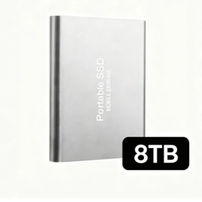 Portable External SSD, 1TB-16TB Large Capacity USB3.1 High Speed Solid State Drive, Lightweight Storage for Laptop, Desktop, Mac Pi-Mart