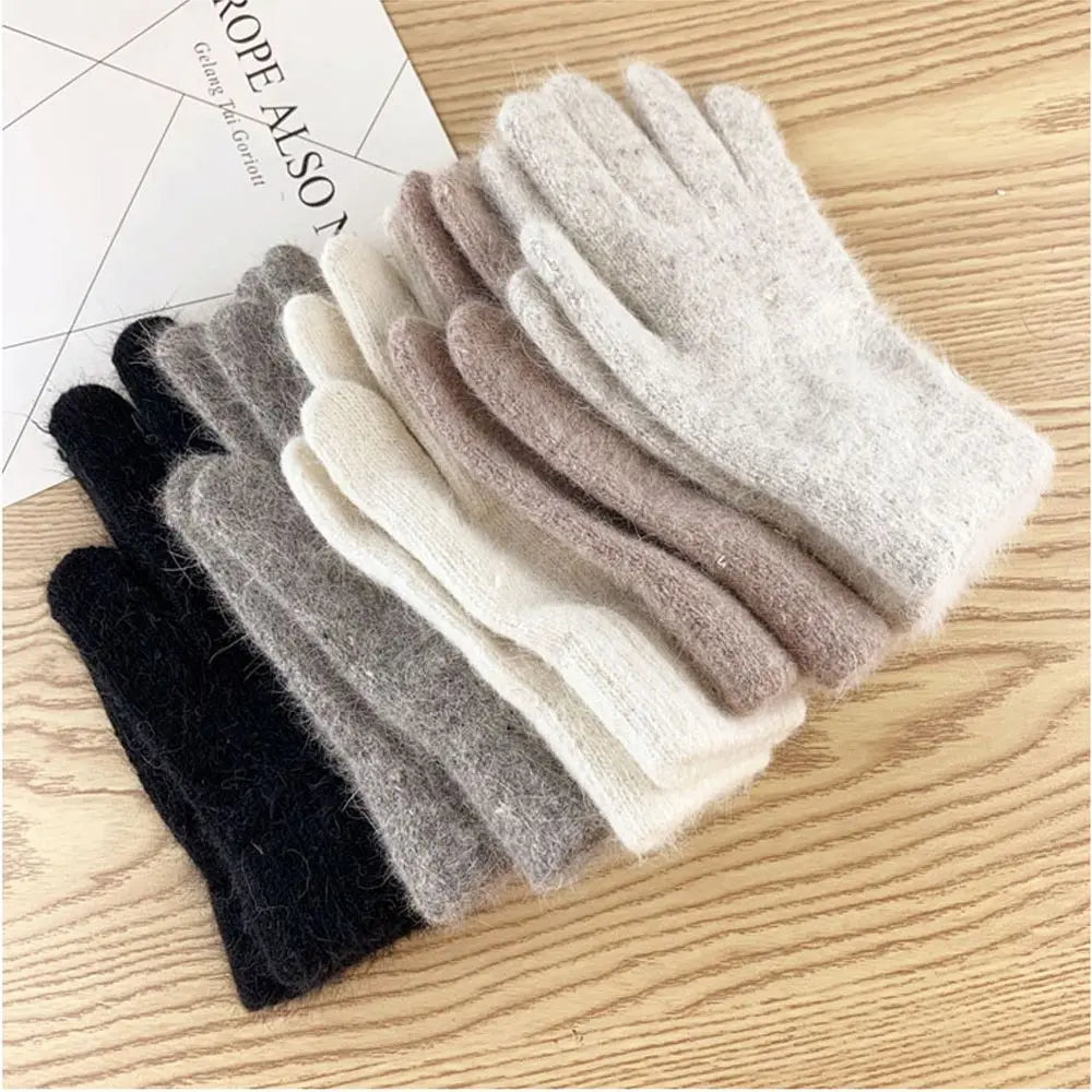 Fashion Elastic Outdoor Warm Thick Winter Gloves Mittens Full Finger Gloves Pi-Mart