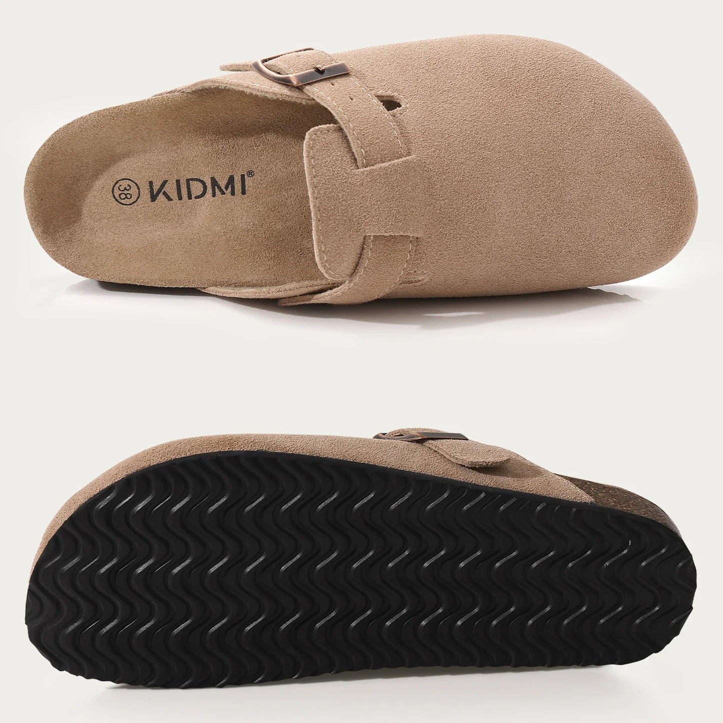 Litfun New Women Clogs For Women Fashion Cork Suede Mules Slipper Classic Cork Antislip For Outdoor Slippers With Arch Support LadyShow.Store