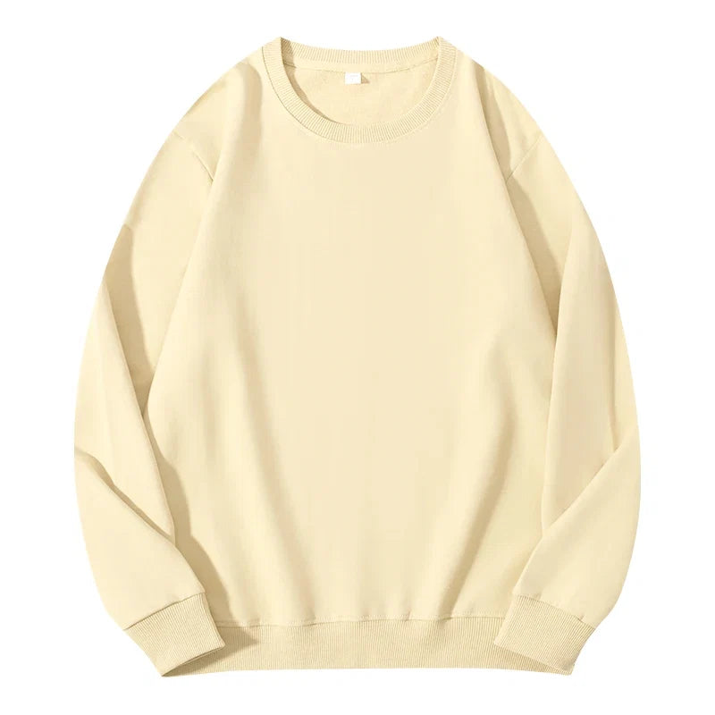 Autumn O-Neck Cotton Women's Sweatshirt Hoodies Basic Loose Casual Women Pullover Solid Sweatshirt Ladies Tops Factory Wholesale LadyShow.Store