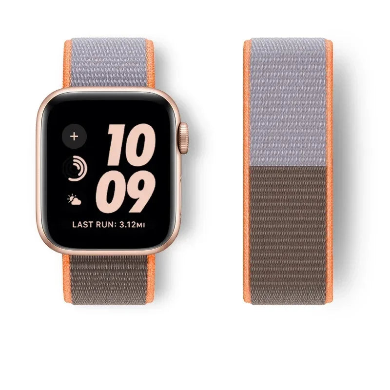 Nylon Sport loop Strap For Apple Watch Band 44mm 42/40mm 45mm  38/41mm pride Bracelet iwatch Ultra2 49mm Series 9 8 se 7 6 5 4 3 LadyShow.Store