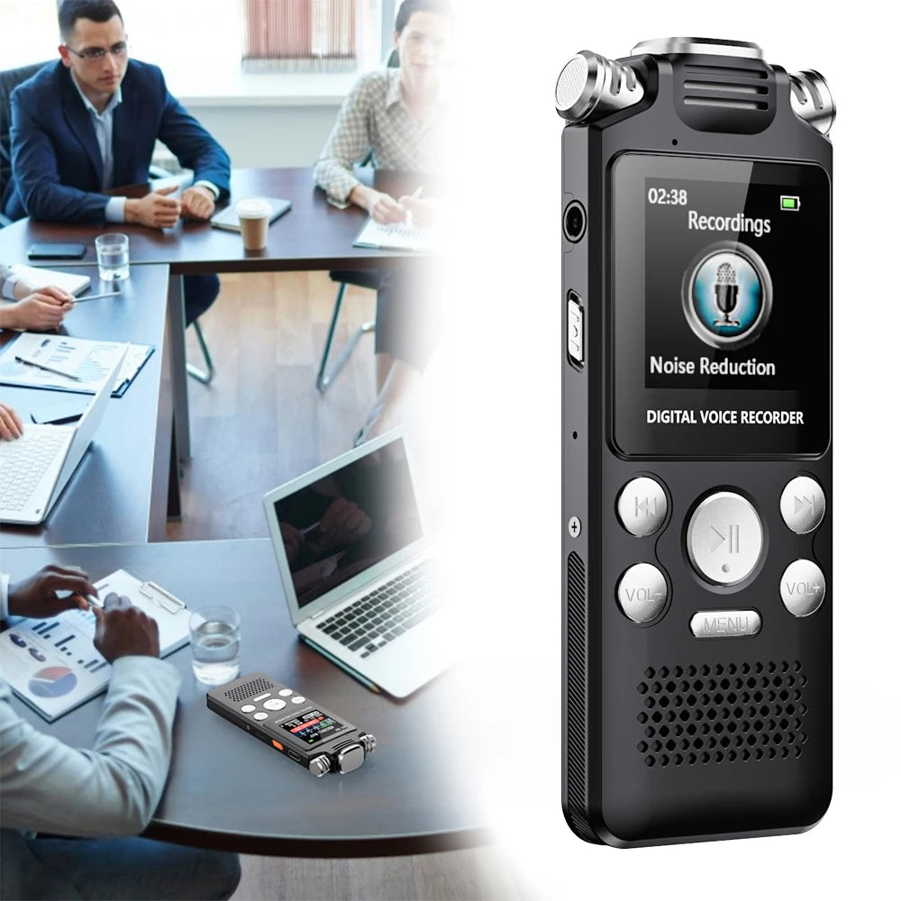 Professional Voice Activated Digital Audio Voice Recorder 8GB 16GB 32G Noise Cancelling Recording PCM Support OTG WAV MP3 Player Pi-Mart